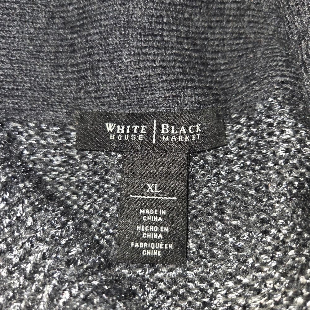 White House Black Market Whbm Metallic Sequin Cowl Neck Sweater XL - Picture 5 of 5